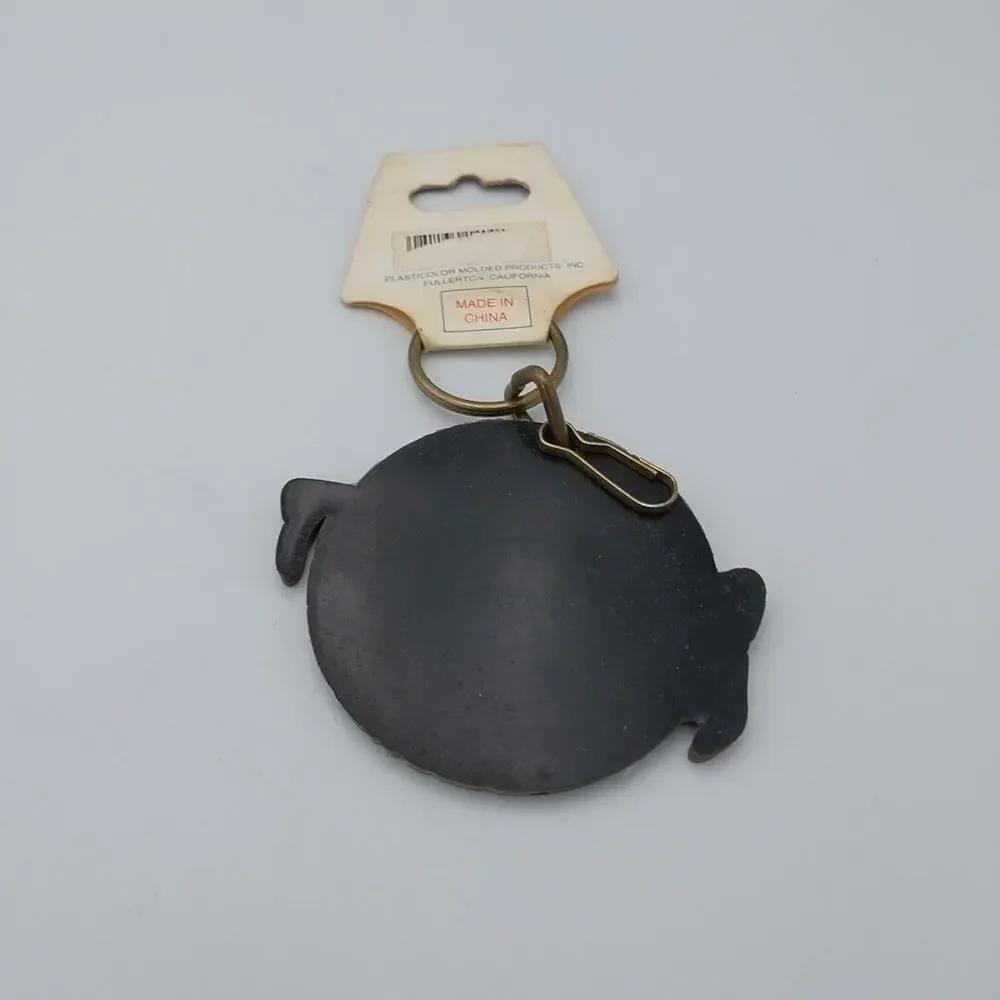 Vintage Tasmanian Devil Taz Soft Plastic Key Chain 1995 Looney Tunes‎ Clip Ring